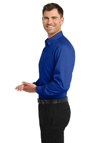 Image of Port Authority Men's Long Sleeve Carefree Button-Down Poplin Shirt