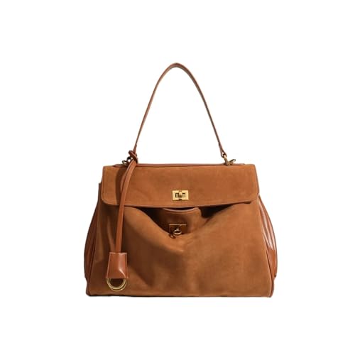 Sac daim marron sac en daim pour femme sac à bandoulière automne-hiver