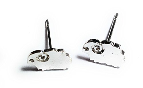 Preisvergleich Produktbild FizzyButton Geschenke Versilbern Schafe Ohrstecker in Geschenkbox