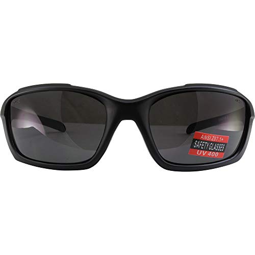 Global Vision Sunsation 3 Motorcycle Safety Sunglasses Matte Black Frames Smoke Lens ANSI Z87.12