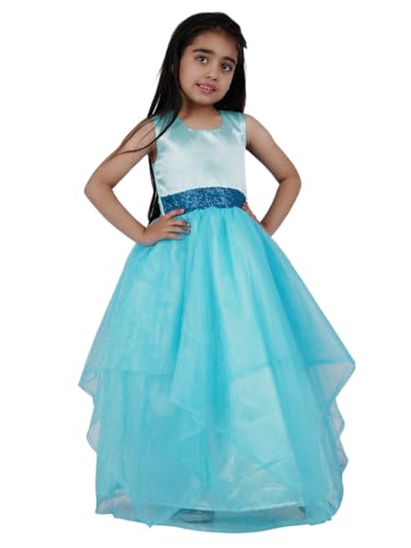 Image of Kids Dresses Baby Girls' A-Line Weddings Festivals Organza Sequins with Cotton Fit and Flair Ball Gown