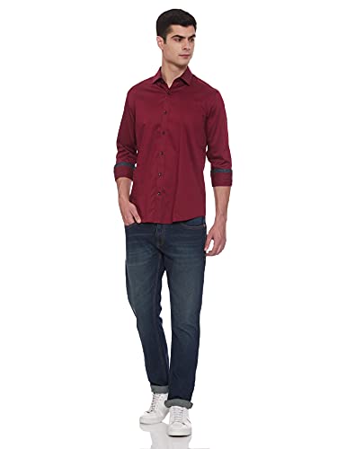 Image of Max Men Solid Full Sleeves Slim Fit Formal Shirt
