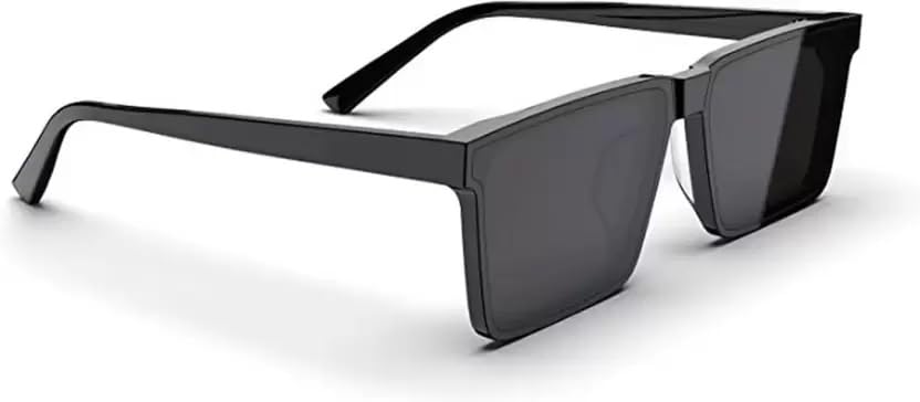 Sheomy Square Non-Polarized Sunglasses - Retro Square Black Light Weight UV Protection Sunglasses - Unisex (Pack of 1 (Black)) (Medium)