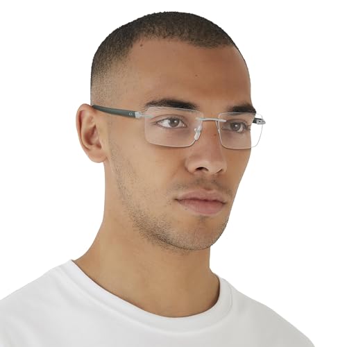 Image of Armani Exchange Mens AX1064 Rectangular Prescription Eyewear Frames