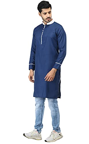 Image of Leriya Fashion Men's Slub Cotton pathan Suit Kurta