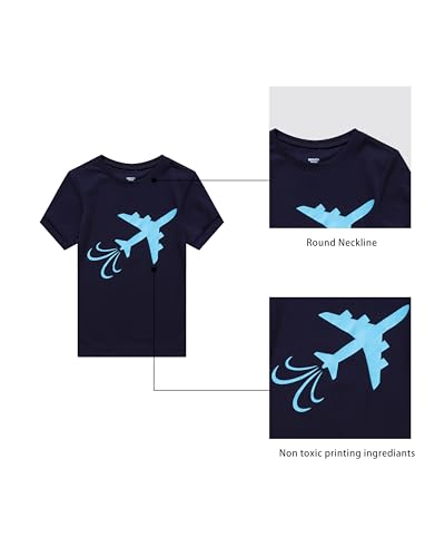 Image of KikizYe Boys Short Sleeve Pajamas Kids Summer Pjs Children Pajamas