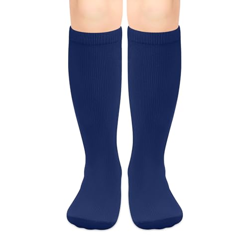 Image of Olreco 1 Pack Toddler Kids Youth Soccer Socks Girls Boys Baseball Socks Youth Knee High Softball Football Accessories Cotton