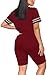 WIHOLL Two Piece Outfits for Women Pants Set Spring 2025 Fashion Leggings Red M