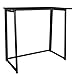 Organize It All Foldable Desk | No Tools Required | Scratch Resistant | Black Iron Base | Sleek Black Top Design | Dimensions 31.5