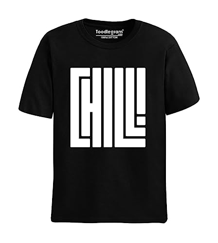 Image of Toodlegram Men Plus Size Cotton Printed T-Shirt Regular Fit Black
