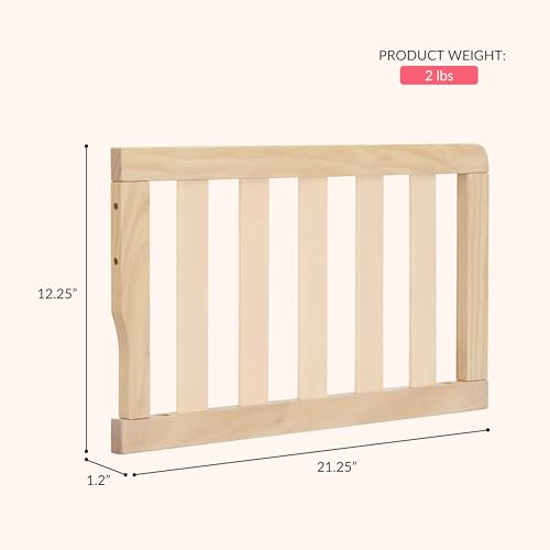 Dream On Me Universal Convertible Crib Toddler Guard Rail, Natural, 21x13x13 Inch (Pack of 1)