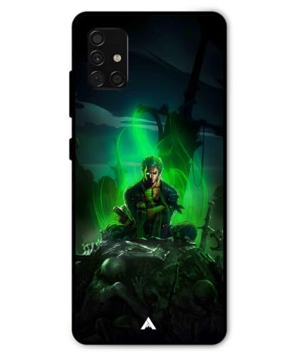 Image of Premium Anime 1 Case for Samsung Galaxy A51 (Glossy Finish) Soft-Touch Metal TPU Back Cover, Shockproof, Designer, Aesthetic Mobile Phone Case