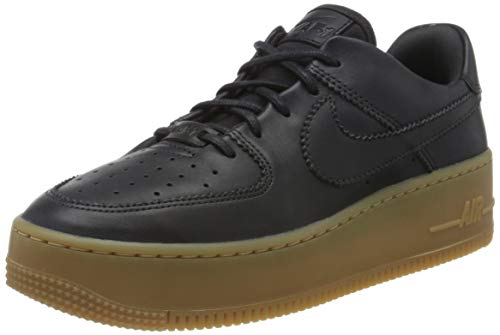 Nike Women's Af1 Sage Low Lx Oil Grey Ankle-High Leather Sneaker - 8N