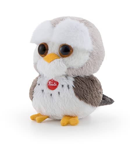 Trudi 51254 Sweet Collection Kleine Eule ca. 9 cm, Größe XXS, Stofftier mit weichen Materialien und liebevollen Details, Plüschtier waschbar, Kuscheltier für Kinder & Babys, Grau/Weiß