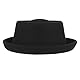 Cloud Kids Pork Pie Hut Herren Damen Fedora Filzhut Schwarz Trilby Hut