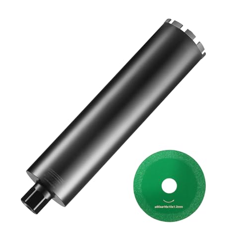 Image of VEVOR Core Drill Bit, 4.25" Wet Diamond Core Drill Bits, 14" Drilling Depth Concrete Core Drill Bit with Saw Blade, 1-1/4"-7 Inner Thread, Laser Welding, Diamond Wet Coring Bit for Concrete Brick
