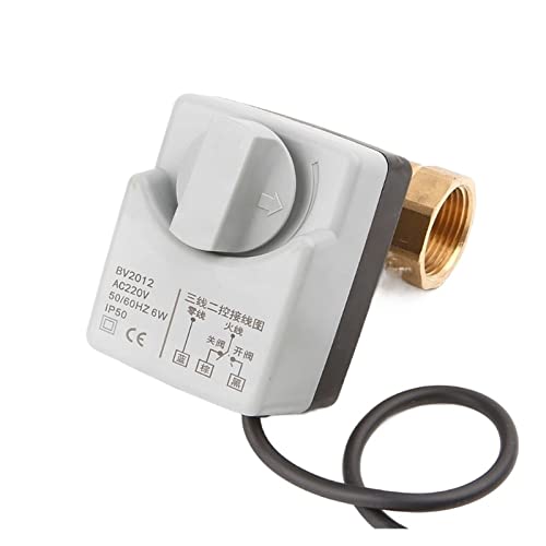 Válvula motorizada de latón DN25 con actuador eléctrico y bypass manual integrado 2