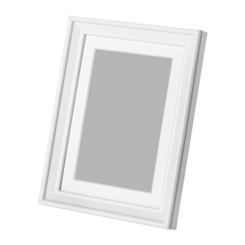 Preisvergleich Produktbild IKEA KNOPPÄNG Rahmen in weiß; inkl. Passepartout; (13x18cm)