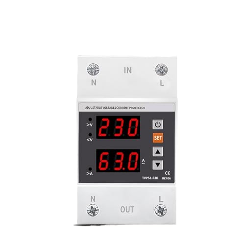 Relé monitor de tensión ajustable 63A limitador de protección contra sobretensiones 230V