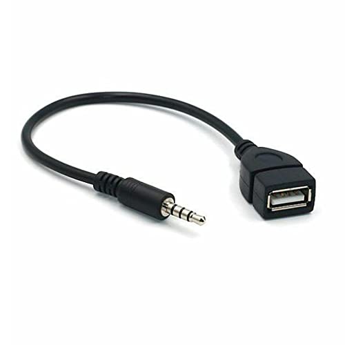 USB to 3.5mm Jack Adapter, AUX To USB Adapter 3.5mm Male Audio Jack, USB to Aux Audio Converter Cable Adapter Car Stereo Cable, Audio/MP3/CD Player/External U Disk/Speaker
