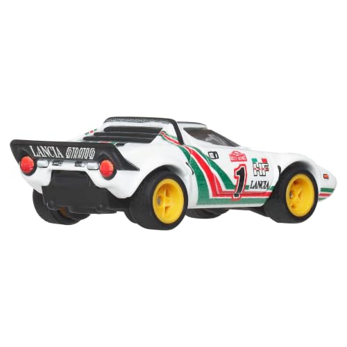Image of Hot Wheels Premium Car Culture Collectible Toy Car, 1:64 Scale Die-Cast Lancia Stratos, Eurospeed Vehicle with Real Riders Tires