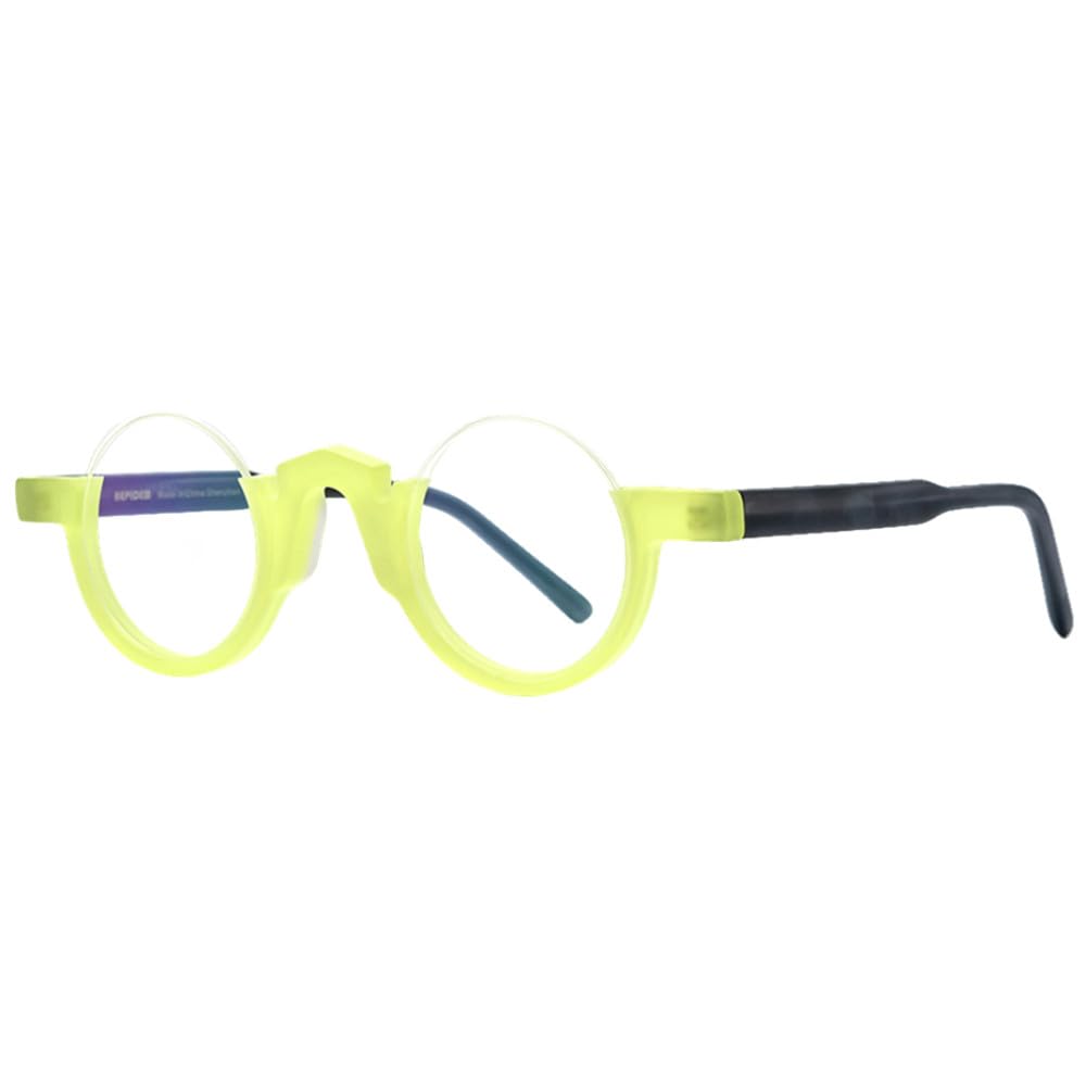 MUTYNE Montura de gafas de acetato mate para mujer, anteojos redondos, gafas de media montura a la moda