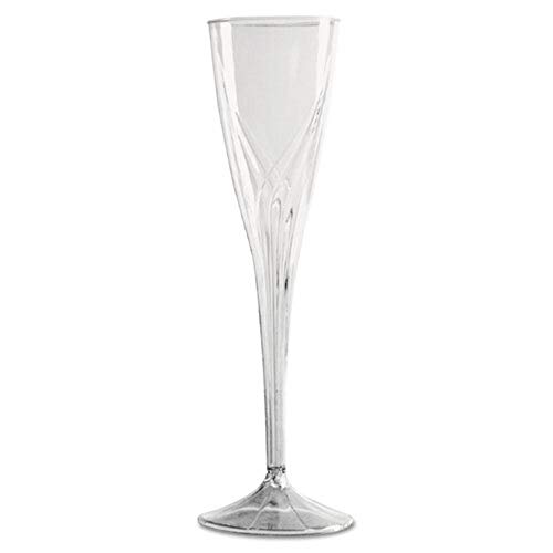 Plastic Champagne Glasses Classicware 5oz 1 Piece Design 10 per Pack
