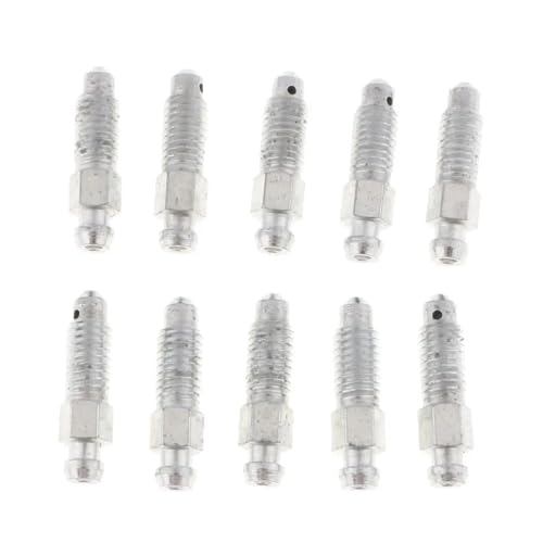 Vis de purge M8 x 1.25 pour étrier de frein universel auto et moto - Lot de 10 pièces