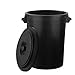 BigDean Universaltonne 100 Liter mit Deckel und 2 Tragegriffen Allzweck Tonne Schwarz