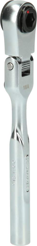 KS Tools 918.1560 1/4 Inch Bit Joint Reversible Ratchet, Length 119 mm, Multicoloured - Image 2