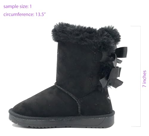 REDVOLUTION New Kids Classic Snow Boots Faux Fur Midcalf Outdoor Boots (Big Kid)4