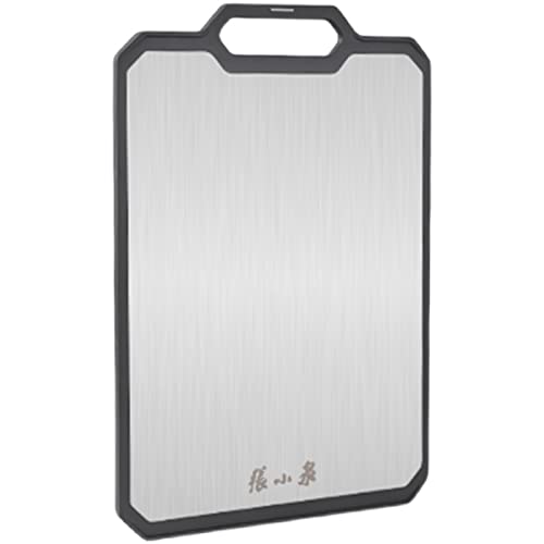 Zhang Xiao Quan Double-Sided Cutting Board for Kitchen, with 304 Stainless Steel and Plastic for Meat Vegetable Fruit, Clean Large Size Chopping Cutting Board