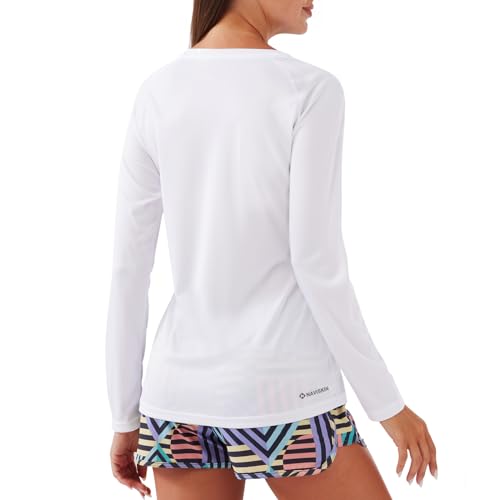 NAVISKIN Women's UPF 50+ Sun Protection Long Sleeve Shirts Rash Guard Shirts Quick Dry Lightweight Hiking Shirts2