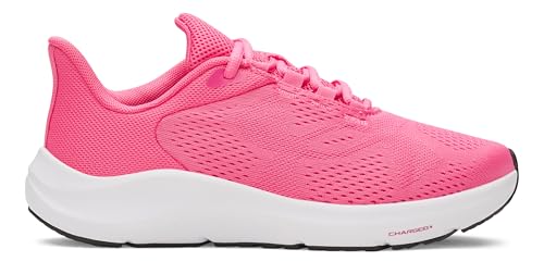 Under Armour Damen Charged Pursuit 4 Großes Logo, Jogging Schuhe mit Dämpfung, leichter & atmungsaktiver Damen Laufschuh, komfortable Sportschuhe für Frauen,Super Pink / Super Pink / Fuchsia Dusk,38