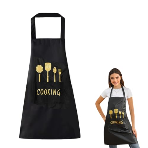 MUNZE Delantal De Lona Ajustable Para Hombres Y Mujeres Chef De lantal Con 1 Bolsillos Para Cocina,Artista Y Pintura,D elantales De Cocina,De lantal Mujer,Regalo Dia Del Padre,Regalo Dia De La Madre.