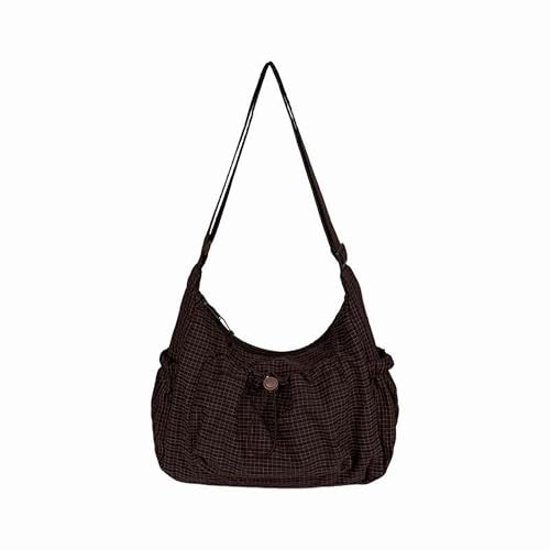 Plaid Purse Crossbody Bags, Nylon Slouchy Hobo...