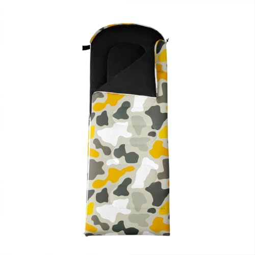 Bolsa de dormir Erosebridal Camo gris amarillo blanco camuflaje militar para camping miniatura 3