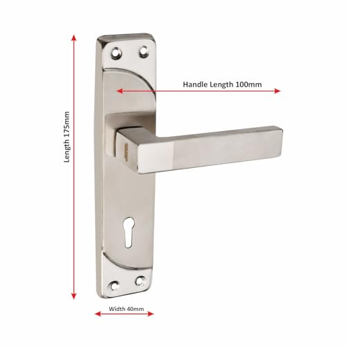 Image of Milton 7 Inch Stainless Steel Two Tone Mortise Lock Set- MSS-489