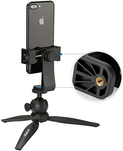 Ulanzi Phone Tripod Adapter Mount, Adjustable Cell Phone Holder, Universal Smartphone Clamp, Vertical Horizontal Bracket For Iphone 11 Pro Max Xs Max X 8 Plus Samsung Google Oneplus Ring Light Selfie #TOP7