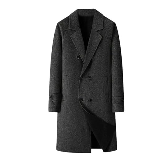 Manteau en laine double face homme coupe longue style coréen