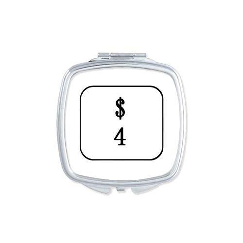 Keyboard Symbol 4 Art Deco Gift Fashion Mirror Portable Compact Pocket Makeup Double Sided Glass image 2