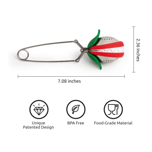 OTOTO Tea Trap Infuser – Novelty Venus Fly Trap for Loose Leaf Tea, BPA-Free Silicone & Stainless Steel, Dishwasher Safe, Fun Kitchen Gadget Gift