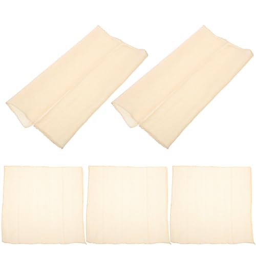 Zerodeko Tela de Queso de Algodón Blanco Reutilizable Dobladillo 5 Piezas Paño de Cocina Duradero Adecuado para Colar Tofu y Preparar Alimentos