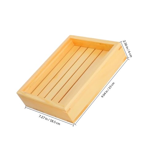 Plato rectangular de madera para sushi y sashimi miniatura 2