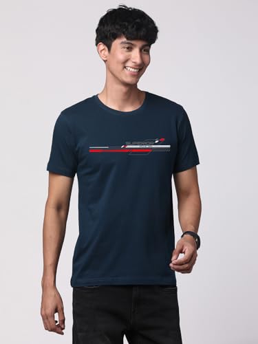 Image of ADRO 100% Cotton Lycra Tshirts for Men Combo Pack of 3 | Regular Fit | Printed T Shirt | Round Neck Half Sleeve| Mens Tshirts