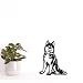 Imagen de Estatua minimalista de metal negro lindo perro husky siberiano pequeña estatua de arte regalo adorno de escritorio decoración del hogar oficina