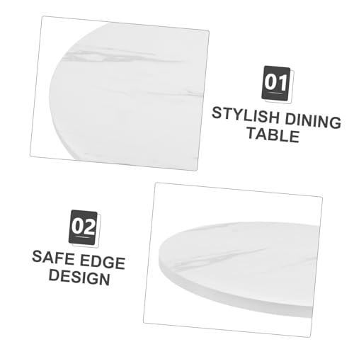 Plateau de table rond 40 cm Lurrose blanc remplacement panneau bistrot - 5