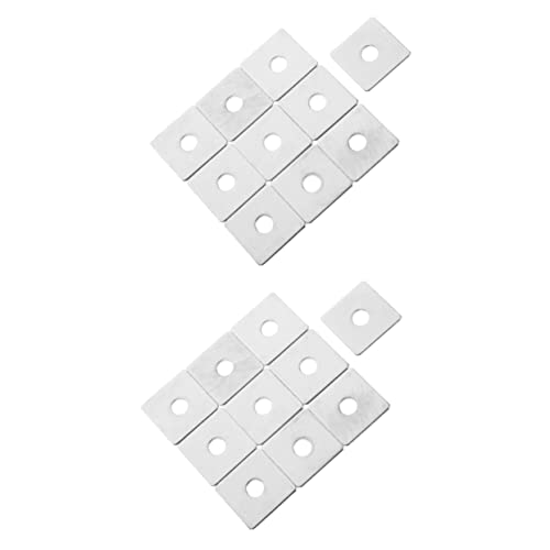 SOLUSTRE 2sets Square Washers Assortment Flat Washers for Plaster Repair Heavy Duty Fasteners 10pcs*2