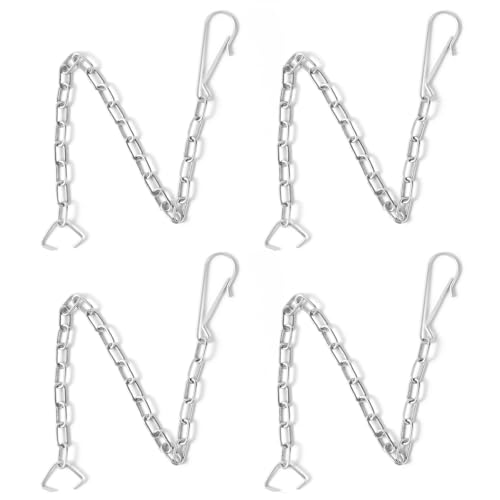 IMEASON 4 PCS Toilet Flapper Chain Stainless Steel Toilet Handle Chain Toilet Flapper Lift Chain Replacement Fits Most Flappers