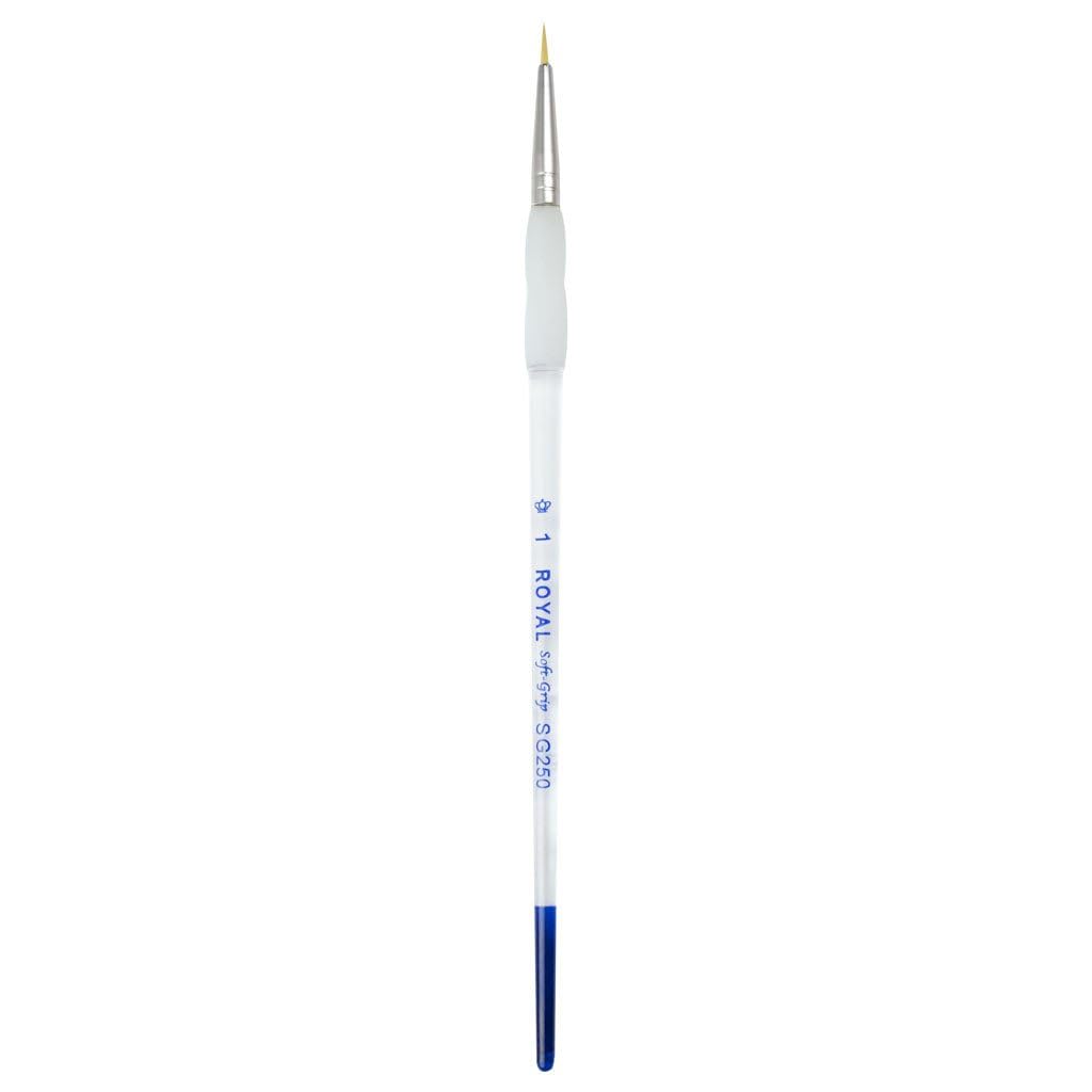 Soft-Grip Golden Taklon Round Brush-Size 1